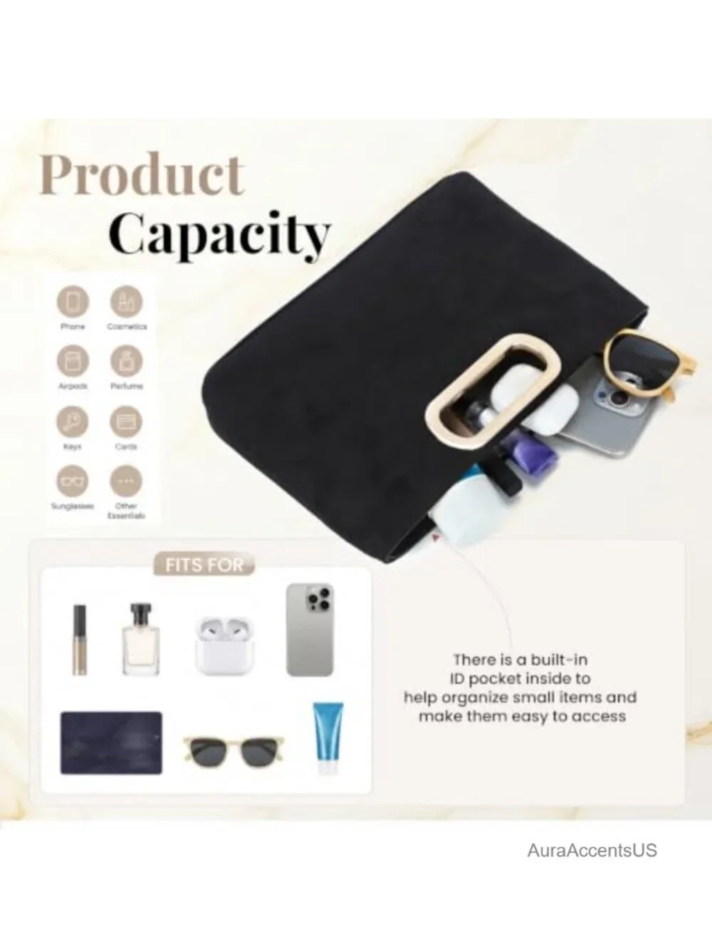 Faux Suede Evening Clutch Purse with Detachable Chain for Wedding Formal